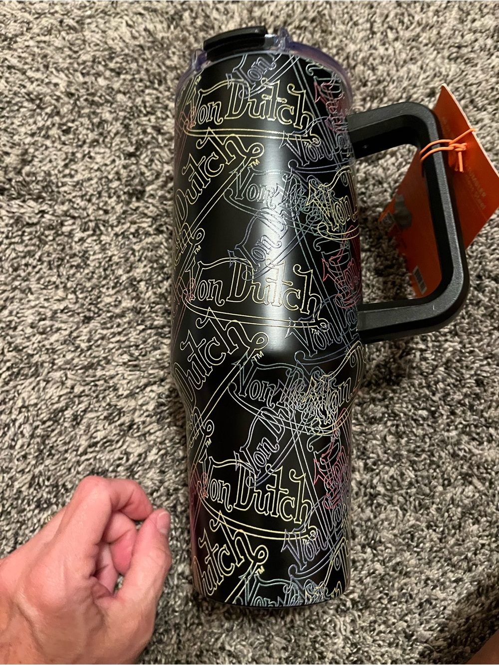 Von Dutch tumbler with handle